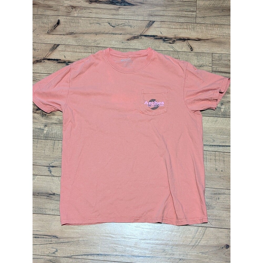 Parks Project Arches National Park Pink Double-Sided Graphic T-Shirt L